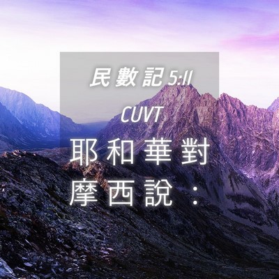 Picture 04 - 民 數 記 5:11 CUVT - 耶 和 華 對 摩 西 說 - Bible Verse Picture