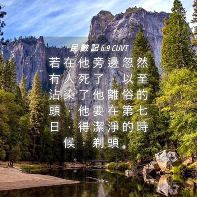 Picture 04 - 民 數 記 6:9 CUVT - 若 在 他 旁 邊 忽 然 有 人 死 了 ， - Bible Verse Picture
