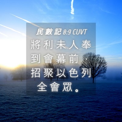 Picture 04 - 民 數 記 8:9 CUVT - 將 利 未 人 奉 到 會 幕 前 ， 招 聚 - Bible Verse Picture