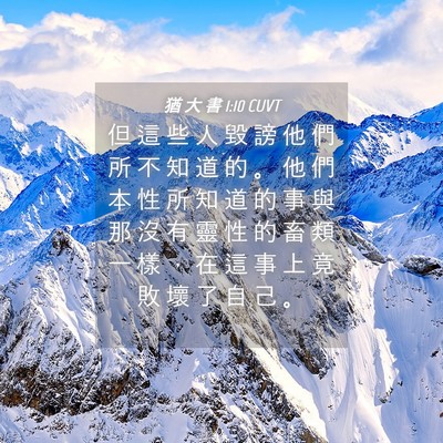 Picture 04 - 猶 大 書 1:10 CUVT - 但 這 些 人 毀 謗 他 們 所 不 知 道 - Bible Verse Picture