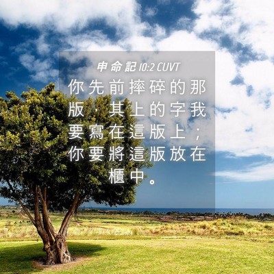 Picture 04 - 申 命 記 10:2 CUVT - 你 先 前 摔 碎 的 那 版 ， 其 上 的 - Bible Verse Picture
