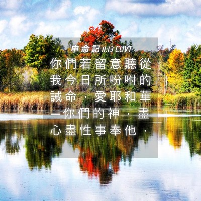 Picture 04 - 申 命 記 11:13 CUVT - 你 們 若 留 意 聽 從 我 今 日 所 吩 - Bible Verse Picture