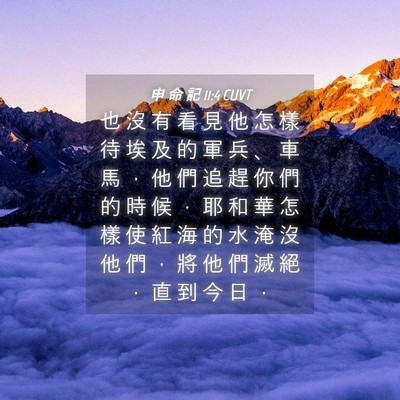 Picture 04 - 申 命 記 11:4 CUVT - 也 沒 有 看 見 他 怎 樣 待 埃 及 的 - Bible Verse Picture