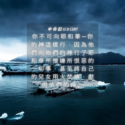 Picture 04 - 申 命 記 12:31 CUVT - 你 不 可 向 耶 和 華 ─ 你 的 神 這 - Bible Verse Picture
