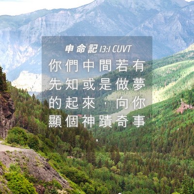 Picture 04 - 申 命 記 13:1 CUVT - 你 們 中 間 若 有 先 知 或 是 做 夢 - Bible Verse Picture