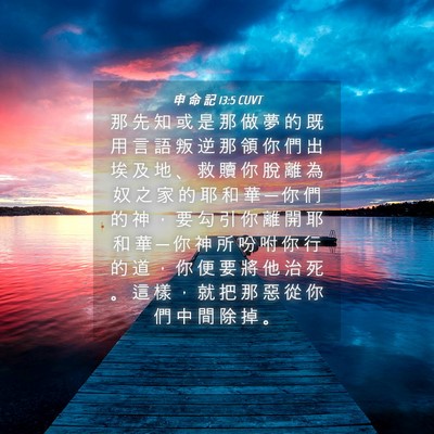 Picture 04 - 申 命 記 13:5 CUVT - 那 先 知 或 是 那 做 夢 的 既 用 言 - Bible Verse Picture