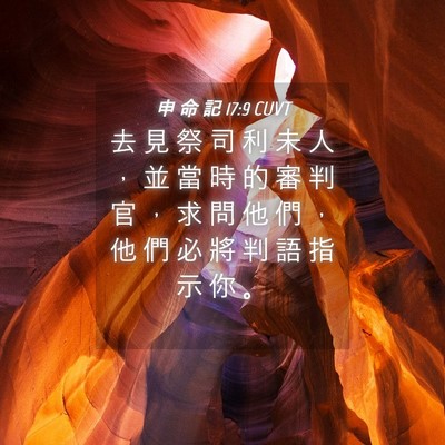 Picture 04 - 申 命 記 17:9 CUVT - 去 見 祭 司 利 未 人 ， 並 當 時 的 - Bible Verse Picture