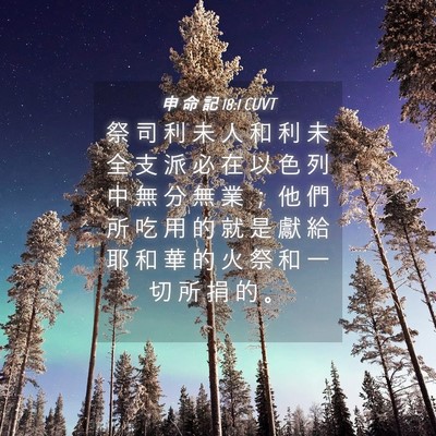 Picture 04 - 申 命 記 18:1 CUVT - 祭 司 利 未 人 和 利 未 全 支 派 必 - Bible Verse Picture