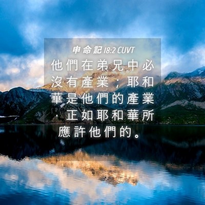 Picture 04 - 申 命 記 18:2 CUVT - 他 們 在 弟 兄 中 必 沒 有 產 業 ； - Bible Verse Picture