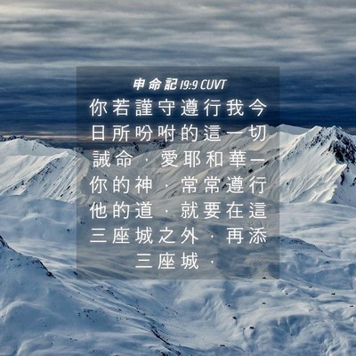 Picture 04 - 申 命 記 19:9 CUVT - 你 若 謹 守 遵 行 我 今 日 所 吩 咐 - Bible Verse Picture
