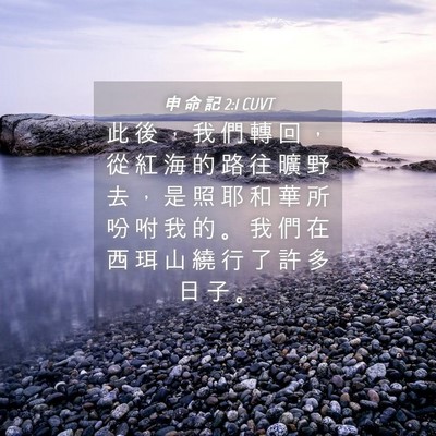 Picture 04 - 申 命 記 2:1 CUVT - 此 後 ， 我 們 轉 回 ， 從 紅 海 的 - Bible Verse Picture