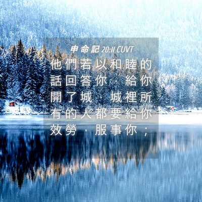 Picture 04 - 申 命 記 20:11 CUVT - 他 們 若 以 和 睦 的 話 回 答 你 ， - Bible Verse Picture