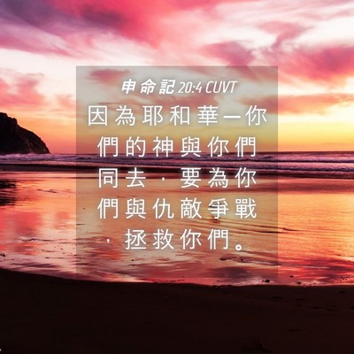 Picture 04 - 申 命 記 20:4 CUVT - 因 為 耶 和 華 ─ 你 們 的 神 與 你 - Bible Verse Picture