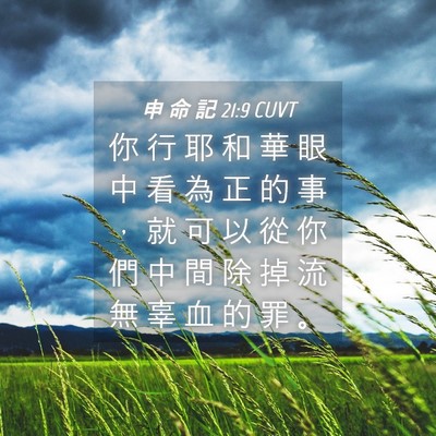 Picture 04 - 申 命 記 21:9 CUVT - 你 行 耶 和 華 眼 中 看 為 正 的 事 - Bible Verse Picture