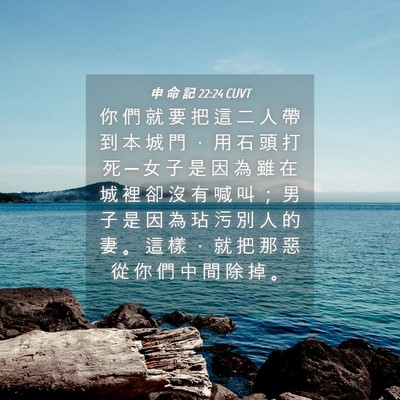 Picture 04 - 申 命 記 22:24 CUVT - 你 們 就 要 把 這 二 人 帶 到 本 城 - Bible Verse Picture