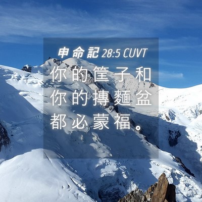 Picture 04 - 申 命 記 28:5 CUVT - 你 的 筐 子 和 你 的 摶 麵 盆 都 必 - Bible Verse Picture