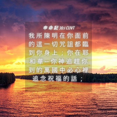 Picture 04 - 申 命 記 30:1 CUVT - 我 所 陳 明 在 你 面 前 的 這 一 切 - Bible Verse Picture