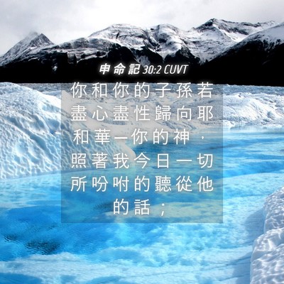 Picture 04 - 申 命 記 30:2 CUVT - 你 和 你 的 子 孫 若 盡 心 盡 性 歸 - Bible Verse Picture