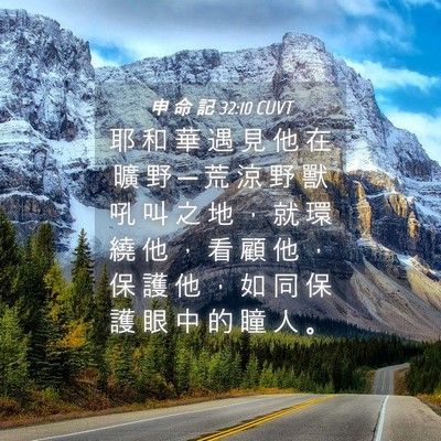 Picture 04 - 申 命 記 32:10 CUVT - 耶 和 華 遇 見 他 在 曠 野 ─ 荒 涼 - Bible Verse Picture