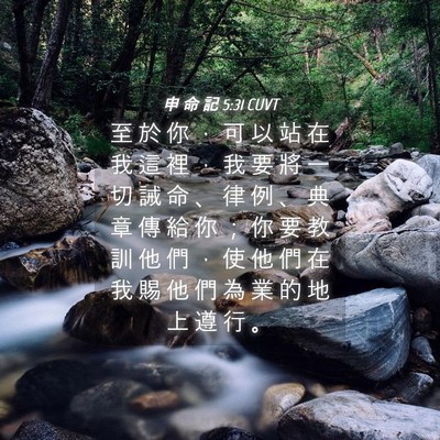 Picture 04 - 申 命 記 5:31 CUVT - 至 於 你 ， 可 以 站 在 我 這 裡 ， - Bible Verse Picture