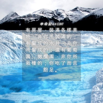 Picture 04 - 申 命 記 6:11 CUVT - 有 房 屋 ， 裝 滿 各 樣 美 物 ， 非 - Bible Verse Picture