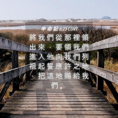 Picture 04 - 申 命 記 6:23 CUVT - 將 我 們 從 那 裡 領 出 來 ， 要 領 - Bible Verse Picture