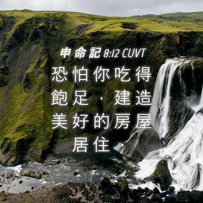 Picture 04 - 申 命 記 8:12 CUVT - 恐 怕 你 吃 得 飽 足 ， 建 造 美 好 - Bible Verse Picture