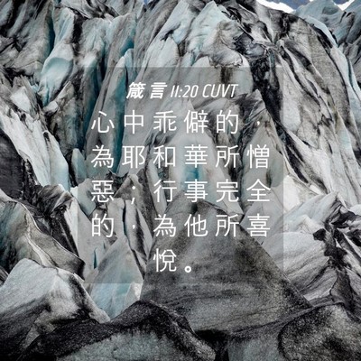Picture 04 - 箴 言 11:20 CUVT - 心 中 乖 僻 的 ， 為 耶 和 華 所 憎 - Bible Verse Picture