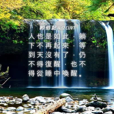 Picture 04 - 約 伯 記 14:12 CUVT - 人 也 是 如 此 ， 躺 下 不 再 起 來 - Bible Verse Picture
