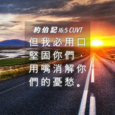 Picture 04 - 約 伯 記 16:5 CUVT - 但 我 必 用 口 堅 固 你 們 ， 用 嘴 - Bible Verse Picture