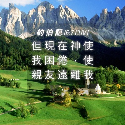 Picture 04 - 約 伯 記 16:7 CUVT - 但 現 在 神 使 我 困 倦 ， 使 親 友 - Bible Verse Picture