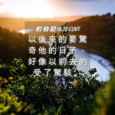 Picture 04 - 約 伯 記 18:20 CUVT - 以 後 來 的 要 驚 奇 他 的 日 子 ， - Bible Verse Picture