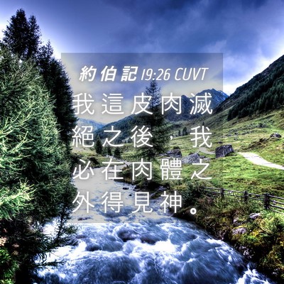 Picture 04 - 約 伯 記 19:26 CUVT - 我 這 皮 肉 滅 絕 之 後 ， 我 必 在 - Bible Verse Picture