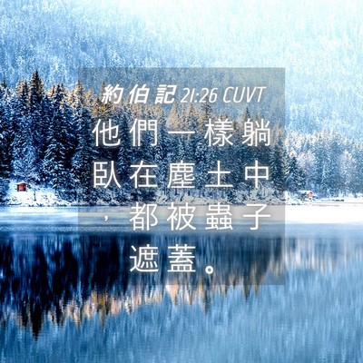 Picture 04 - 約 伯 記 21:26 CUVT - 他 們 一 樣 躺 臥 在 塵 土 中 ， 都 - Bible Verse Picture