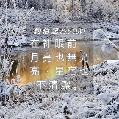 Picture 04 - 約 伯 記 25:5 CUVT - 在 神 眼 前 ， 月 亮 也 無 光 亮 ， - Bible Verse Picture