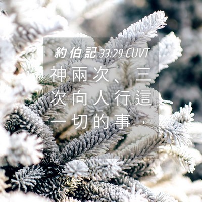Picture 04 - 約 伯 記 33:29 CUVT - 神 兩 次 、 三 次 向 人 行 這 一 切 - Bible Verse Picture