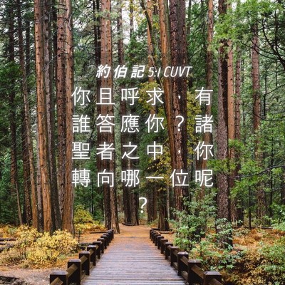 Picture 04 - 約 伯 記 5:1 CUVT - 你 且 呼 求 ， 有 誰 答 應 你 ？ 諸 - Bible Verse Picture