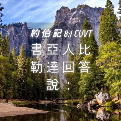 Picture 04 - 約 伯 記 8:1 CUVT - 書 亞 人 比 勒 達 回 答 說 - Bible Verse Picture