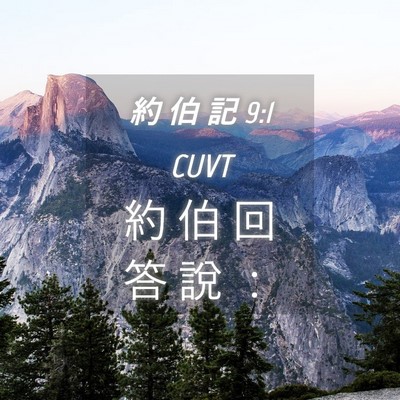 Picture 04 - 約 伯 記 9:1 CUVT - 約 伯 回 答 說 - Bible Verse Picture