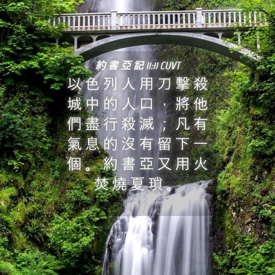 Picture 04 - 約 書 亞 記 11:11 CUVT - 以 色 列 人 用 刀 擊 殺 城 中 的 人 - Bible Verse Picture