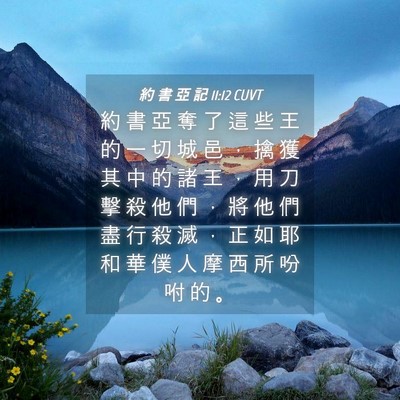 Picture 04 - 約 書 亞 記 11:12 CUVT - 約 書 亞 奪 了 這 些 王 的 一 切 城 - Bible Verse Picture