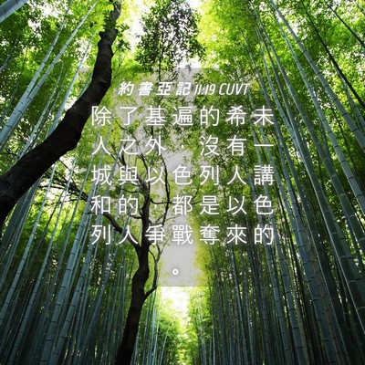 Picture 04 - 約 書 亞 記 11:19 CUVT - 除 了 基 遍 的 希 未 人 之 外 ， 沒 - Bible Verse Picture