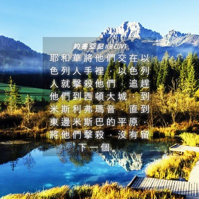 Picture 04 - 約 書 亞 記 11:8 CUVT - 耶 和 華 將 他 們 交 在 以 色 列 人 - Bible Verse Picture