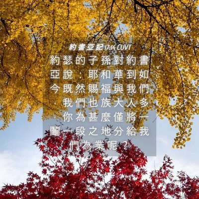 Picture 04 - 約 書 亞 記 17:14 CUVT - 約 瑟 的 子 孫 對 約 書 亞 說 ： 耶 - Bible Verse Picture