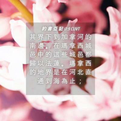 Picture 04 - 約 書 亞 記 17:9 CUVT - 其 界 下 到 加 拿 河 的 南 邊 。 在 - Bible Verse Picture