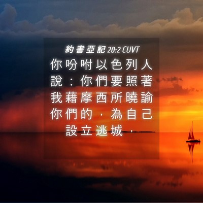 Picture 04 - 約 書 亞 記 20:2 CUVT - 你 吩 咐 以 色 列 人 說 ： 你 們 要 - Bible Verse Picture