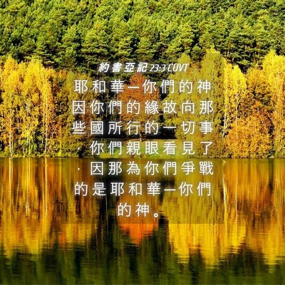 Picture 04 - 約 書 亞 記 23:3 CUVT - 耶 和 華 ─ 你 們 的 神 因 你 們 的 - Bible Verse Picture