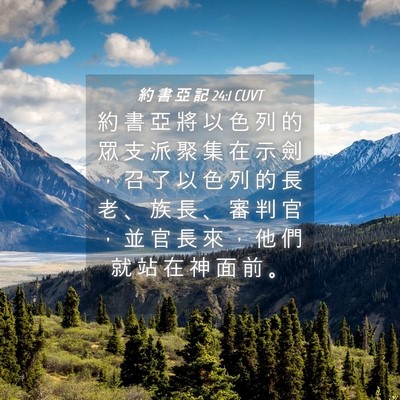 Picture 04 - 約 書 亞 記 24:1 CUVT - 約 書 亞 將 以 色 列 的 眾 支 派 聚 - Bible Verse Picture
