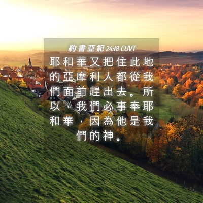 Picture 04 - 約 書 亞 記 24:18 CUVT - 耶 和 華 又 把 住 此 地 的 亞 摩 利 - Bible Verse Picture