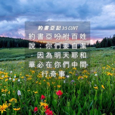 Picture 04 - 約 書 亞 記 3:5 CUVT - 約 書 亞 吩 咐 百 姓 說 ： 你 們 要 - Bible Verse Picture